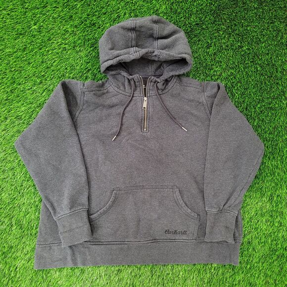 Carhartt 1/4-Zip Hoodie Womens 2XL 26x24 Cropped - Picture 1 of 14